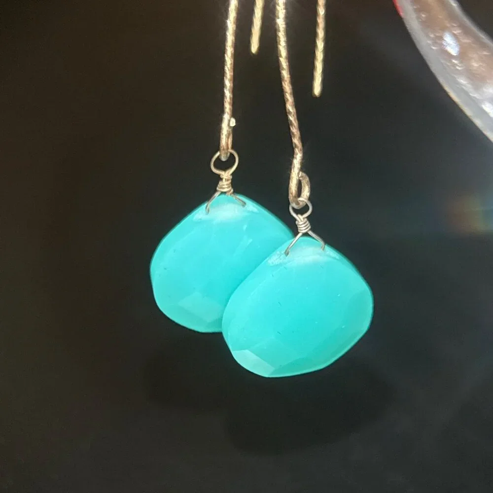 ❌Gold Wire‎ Stone Drop Earrings